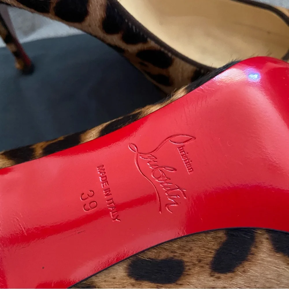 Christian Louboutin Piou Piou Leopard Calf Hair Heels - Picture 5 of 12